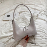 Solid Small PU Leather Shoulder Bag Chain Handbags for Women