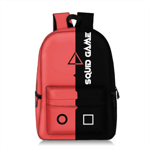 Squid Game Backpack Reduce Burden Large-Capacity Student School Bag