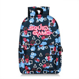 Squid Game Backpack Reduce Burden Large-Capacity Student School Bag