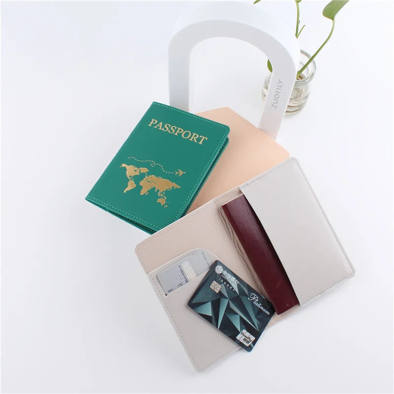 World Map Passport Cover & Luggage Tag Set
