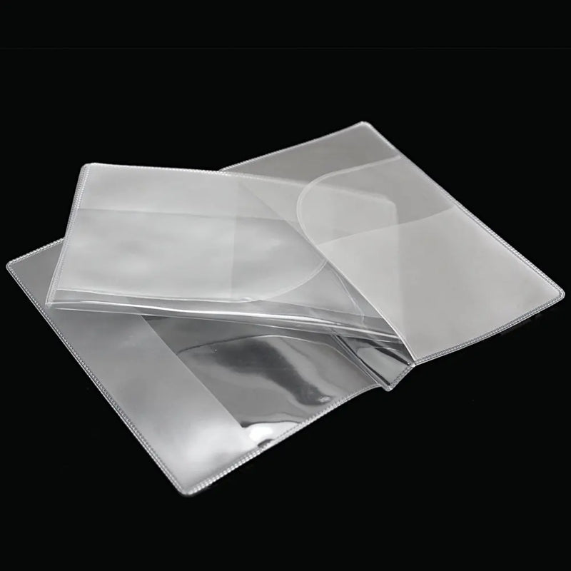 2 x Transparent Passport Holder Cover Case Travel Wallet Protector Folder