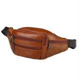 Men Leather Casual Waist Belt Bag Hip Pouch Fanny Pack