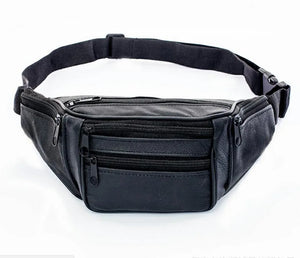 Men Leather Casual Waist Belt Bag Hip Pouch Fanny Pack