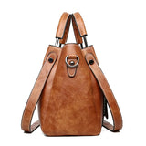 Casual Large Capacity Bucket Bag Women Shoulder Messenger Handbag