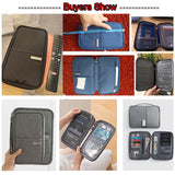 Waterproof Travel Wallet Family Passport Holder Document Organizer