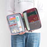 Waterproof Travel Wallet Family Passport Holder Document Case Organizer