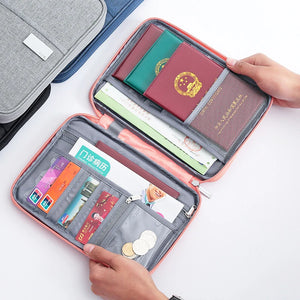 Travel Wallet Family Passport Holder Waterproof Document Case Organizer