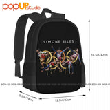 Hot Simone Biles Backpack Large Capacity 3D Printing Outdoor Running