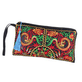 Vintage Ethnic Shoulder Bag Embroidery Boho Hippie Tassel Tote Wallets