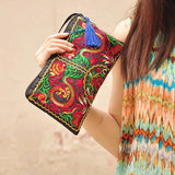 Vintage Ethnic Shoulder Bag Embroidery Boho Hippie Tassel Tote Wallets