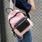 Hot Women Laser Backpack School Bag For Teenage Girls PU Leisure Style Letter Sc