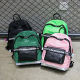 Hot Women Laser Backpack School Bag For Teenage Girls PU Leisure Style Letter Sc