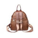 Vintage Leather Backpack for Women - Travel Shoulder Bag