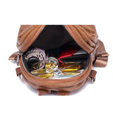 Vintage Leather Backpack for Women - Travel Shoulder Bag