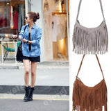 Hot Women Tassel Shoulder Bag Cross Body Suede Fringe Messenger Handbag