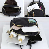 Women's Multi-zipper Backpack School Bag Small Satchel Rucksack