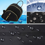 Women's Multi-zipper Backpack School Bag Small Satchel Rucksack