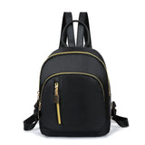 Women's Multi-zipper Backpack School Bag Small Satchel Rucksack