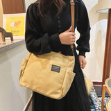 Women's Retro Large Size Canvas Shoulder Bag Crossbody Handbag