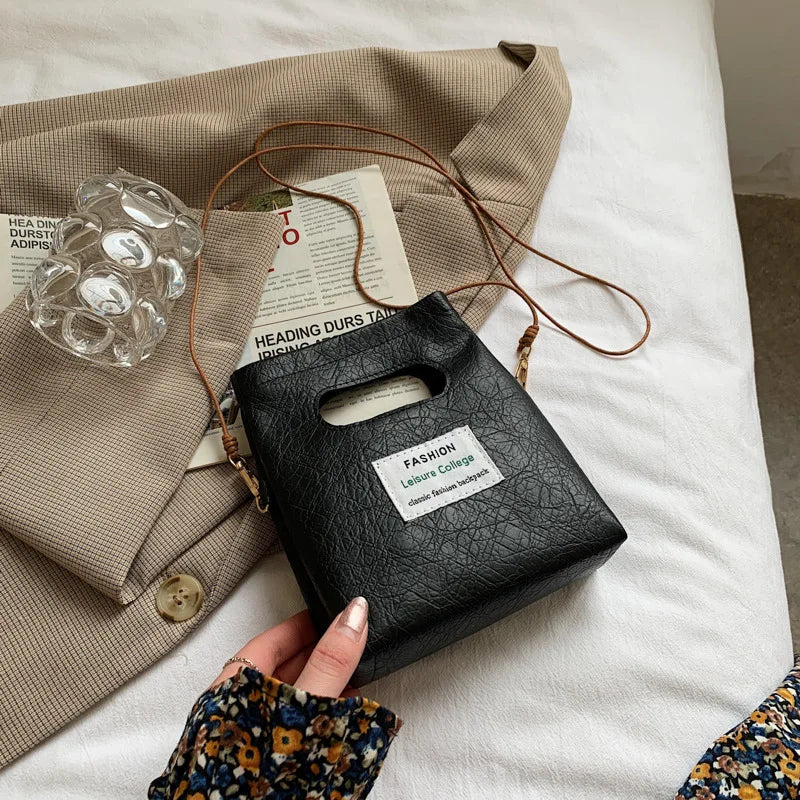 Solid Crossbody Bag for Women Small Handle Bag