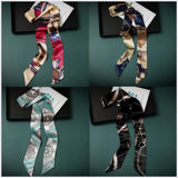 1 Pair Long Floral Scarf for O Bag Handles