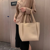 Women's Large Shoulder Bag PU Leather Wild Tote Capacity for Women