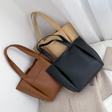 Women's Large Capacity Shoulder Bag PU Leather Wild Bag
