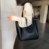 Women's Large Capacity Shoulder Bag PU Leather Wild Bag