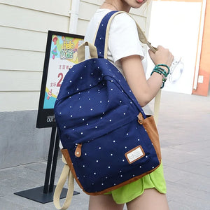Large Capacity Canvas Laptop Backpack for Students
