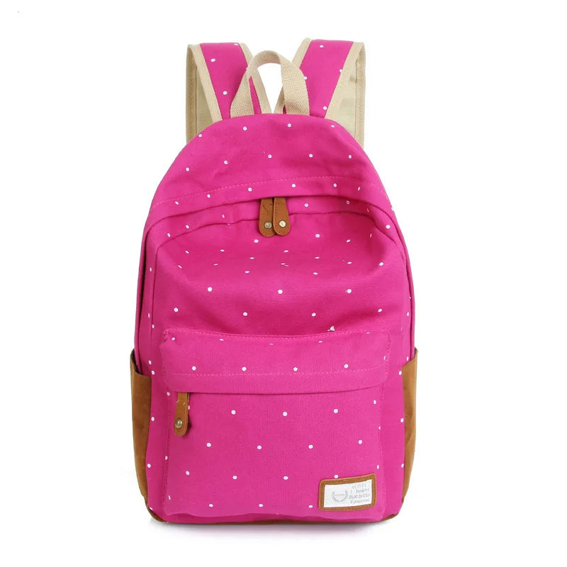 Large Capacity Canvas Laptop Backpack for Students