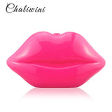 Sexy Lip Acrylic Clutch Bag with Chain Handbag Crossbody Bag for Women