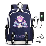 USB Large-Capacity Youth Schoolbag Minato Aqua Backpack