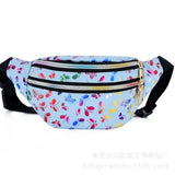 Double Zipper Waist Bag PU Women's Messenger Bag
