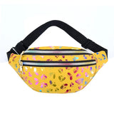 Double Zipper Waist Bag PU Women's Messenger Bag