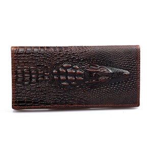 Crocodile Pattern Leather Wallet for Men