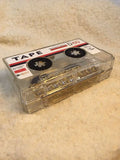 Transparent Tape Cassettes Clutch Evening Bag
