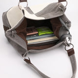 Canvas Women's Shoulder Bag Patchwork Handbags Ladies Tote Crossbody Bag