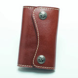 Vintage Japanese Leather Keychain Wallet for Men Women
