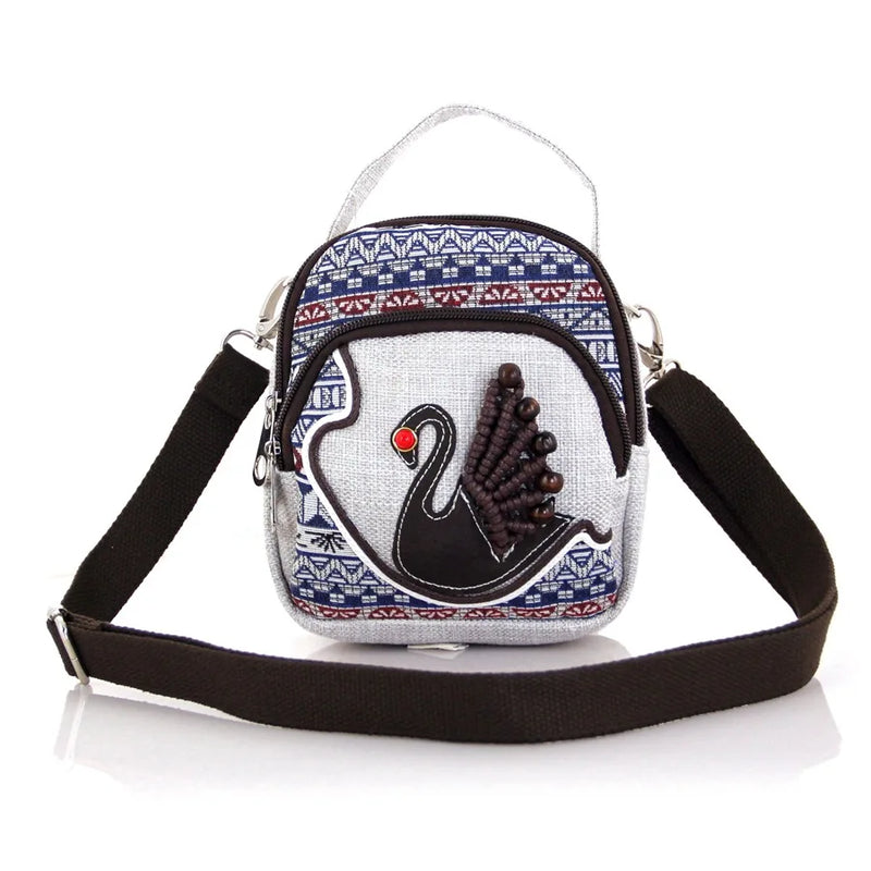 Vintage Mini Women String Appliques Shopping Handbags