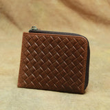 Vintage Ladies Small Purse with Weave Pattern and Rose Prints