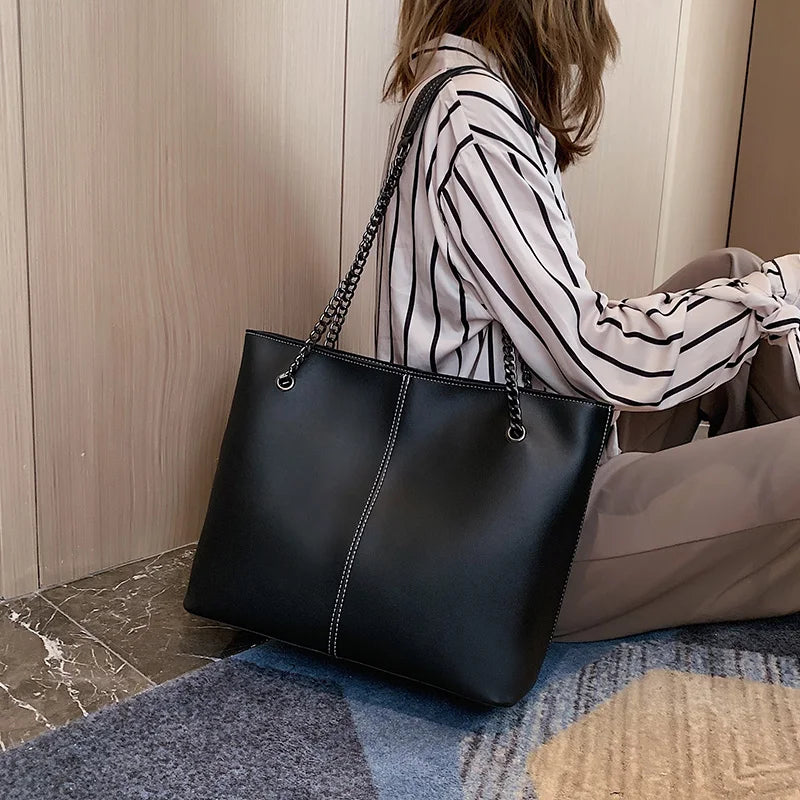 Hot Women Chain Handbags Large Leather Shoulder Bag Tote