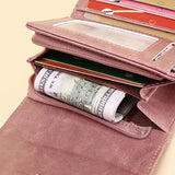 Women Wallet Coin Purses Oil Wax Skin Coin Wallet Key Bag