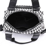 Houndstooth Handbags Canvas Female Packages England Style Classic Cluch