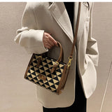 Houndstooth Large Tote Bag for Women