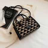Houndstooth Large Tote Bag for Women