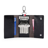 Retro Oil Wax Leather Key Bag 3-Fold Multifunctional Holder