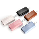 Retro Oil Wax Leather Key Bag 3-Fold Multifunctional Holder