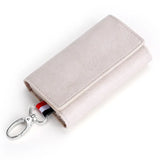 Retro Oil Wax Leather Key Bag 3-Fold Multifunctional Holder