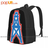 Houston Oilers Backpack Large Capacity Schoolbag Sports Bag