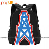 Houston Oilers Backpack Large Capacity Schoolbag Sports Bag
